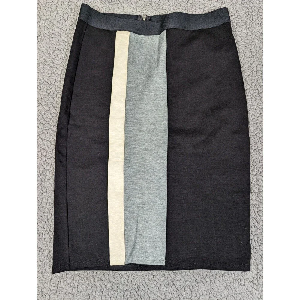 Mason Barney's New York Pencil Skirt Black/Gray /Ivory Women's L NWT $358